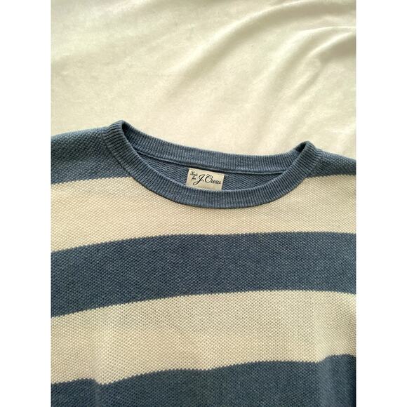 Mens J.Crew Cotton Piqué-Stitch Striped Sweater Size Medium - Picture 5 of 8